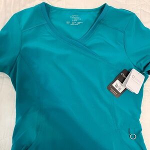 Cherokee Infinity Teal Scrub Top